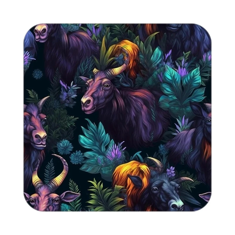 زیر لیوانی کاکتی طرح حیوانات رنگی مدل mp25725