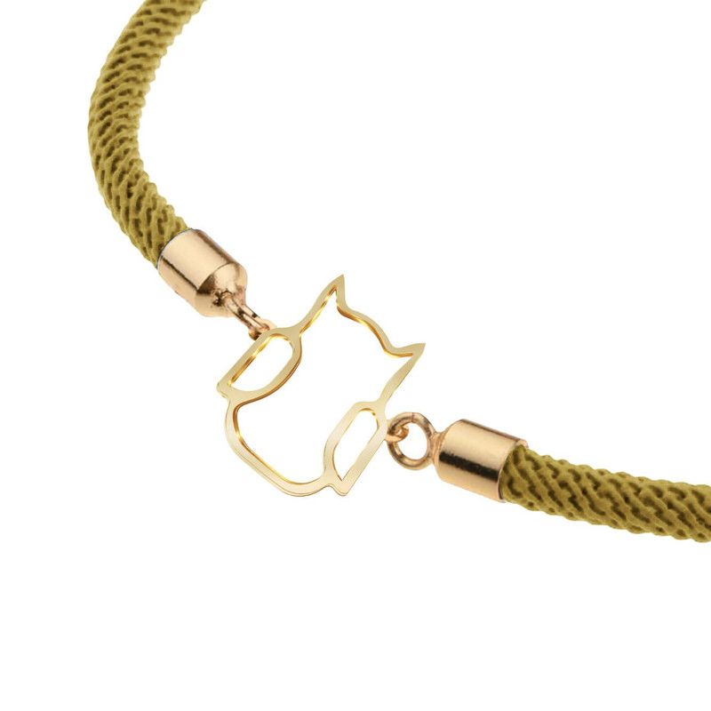 دستبند طلا 18 عیار زنانه مدوپد مدل جغد کد D14-10189