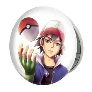 آینه جیبی خندالو طرح ساتوشی انیمه پوکمون مدل تاشو کد 17345 