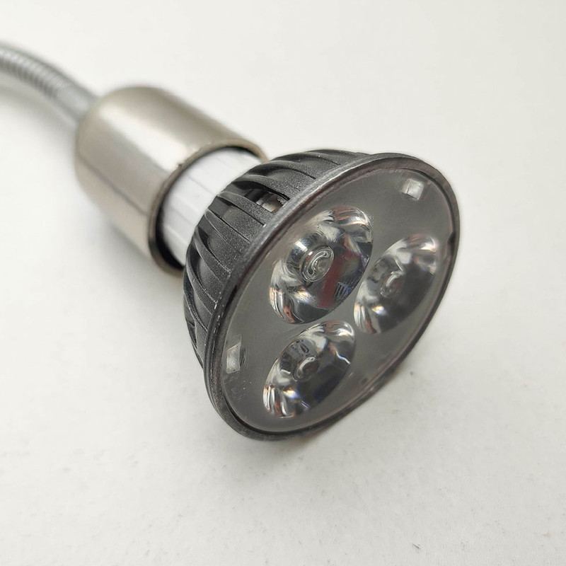 چراغ رشد گیاه 3 وات مدل خرطومی فلزی دیواری ثابت طرح فول اسپکتروم پایه GU5.3