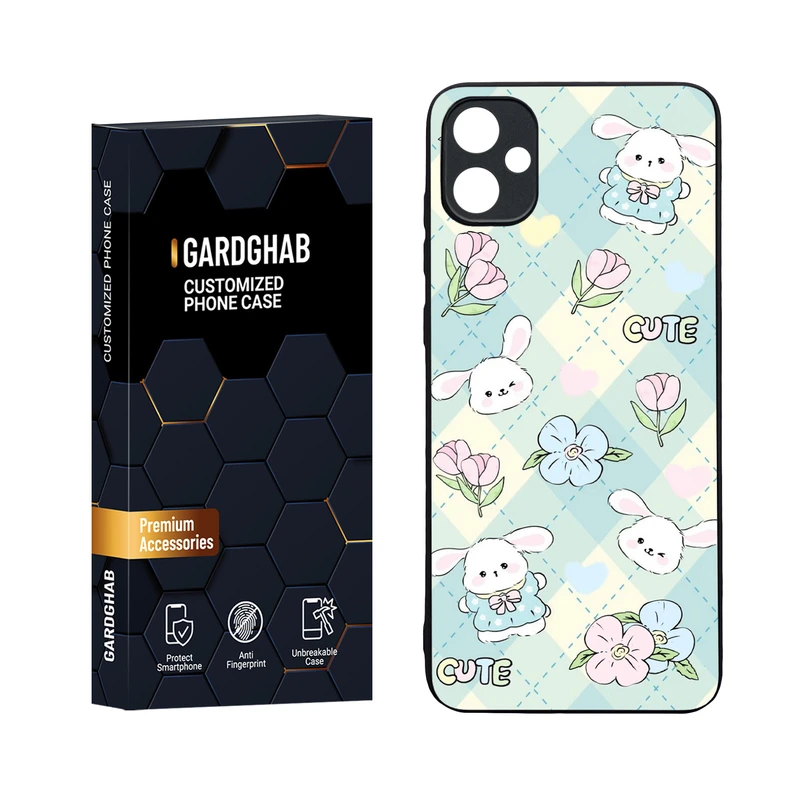 کاور گارد قاب مدل دورژله ای پشت گلس فانتزی مناسب برای گوشی موبایل سامسونگ Galaxy A05