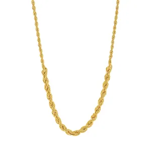 تخفیف گردنبند طلا 18 عیار زنانه با زنجیر طنابی (توئیست) گالری دیانا مدل کونیک