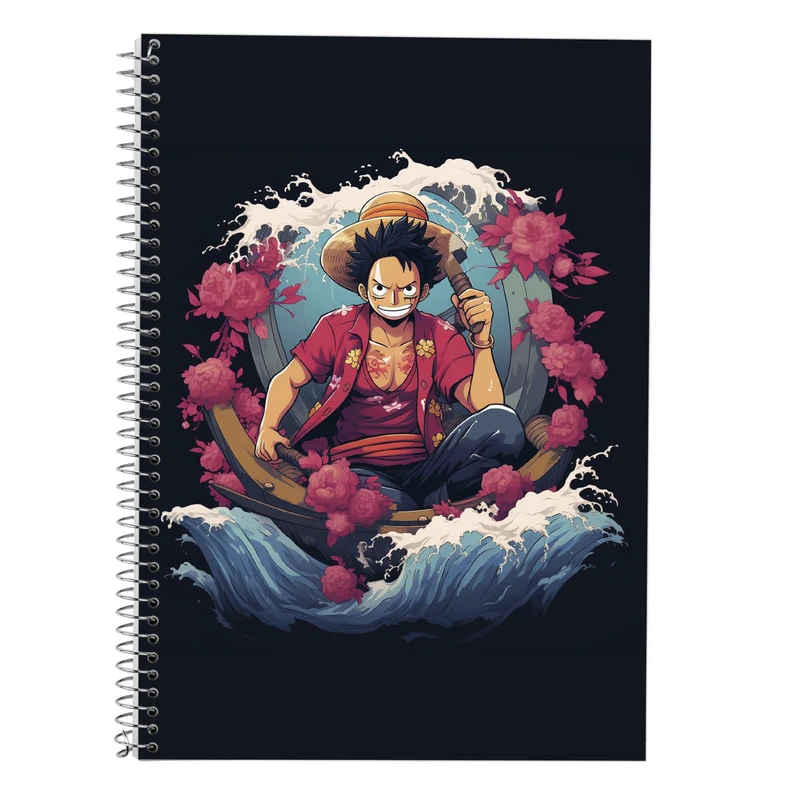 دفتر زبان 50 برگ مدوپد مدل سه خط طرح وان پیس One Piece کد DF11628