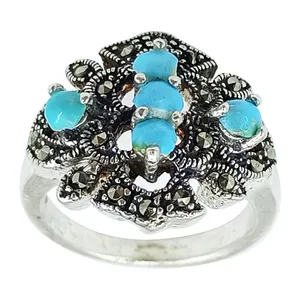 انگشتر نقره زنانه سلین کالا مدل فیروزه نیشابور ce-As328