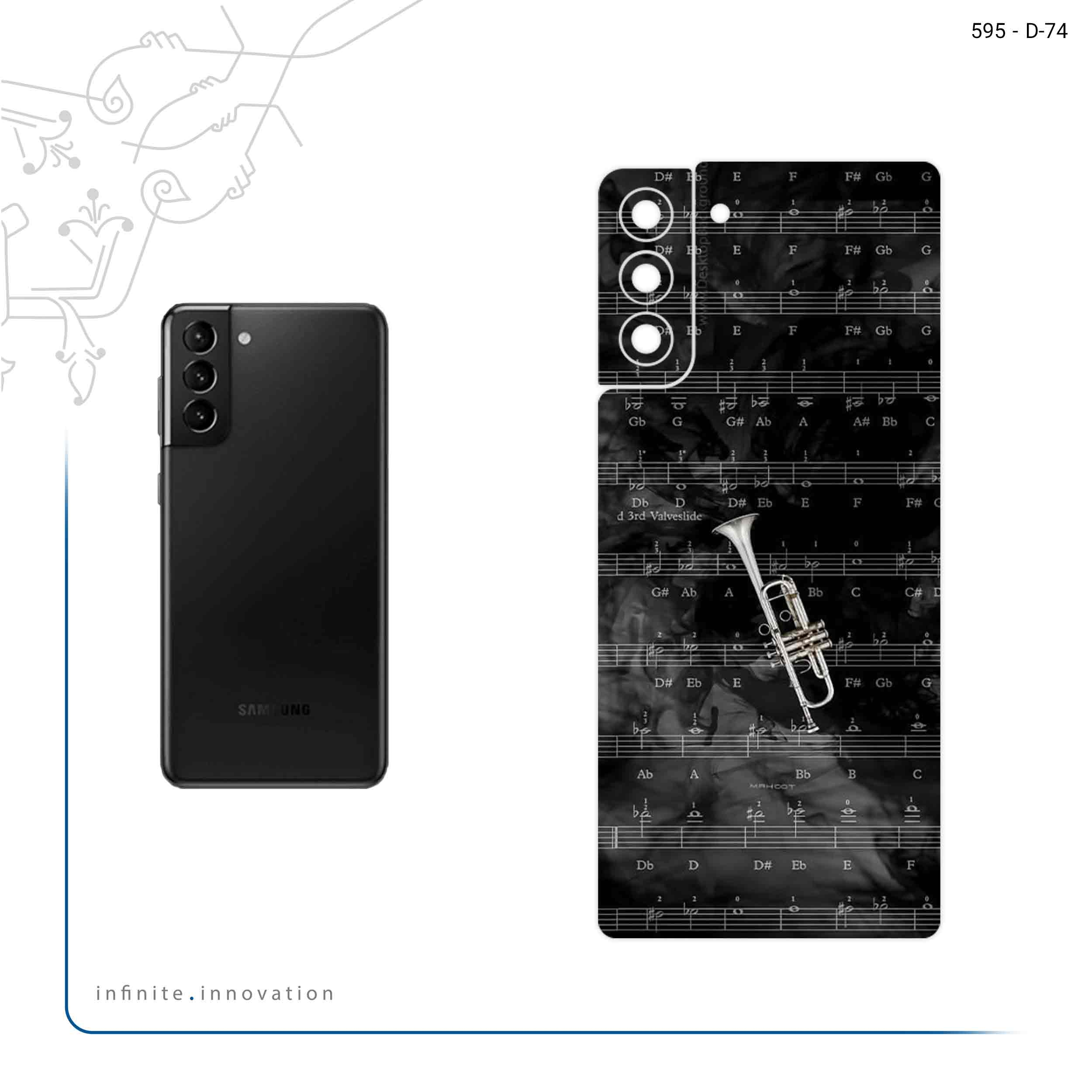 برچسب پوششی ماهوت مدل Trumpet مناسب برای گوشی موبایل سامسونگ Galaxy S21 Plus 5G