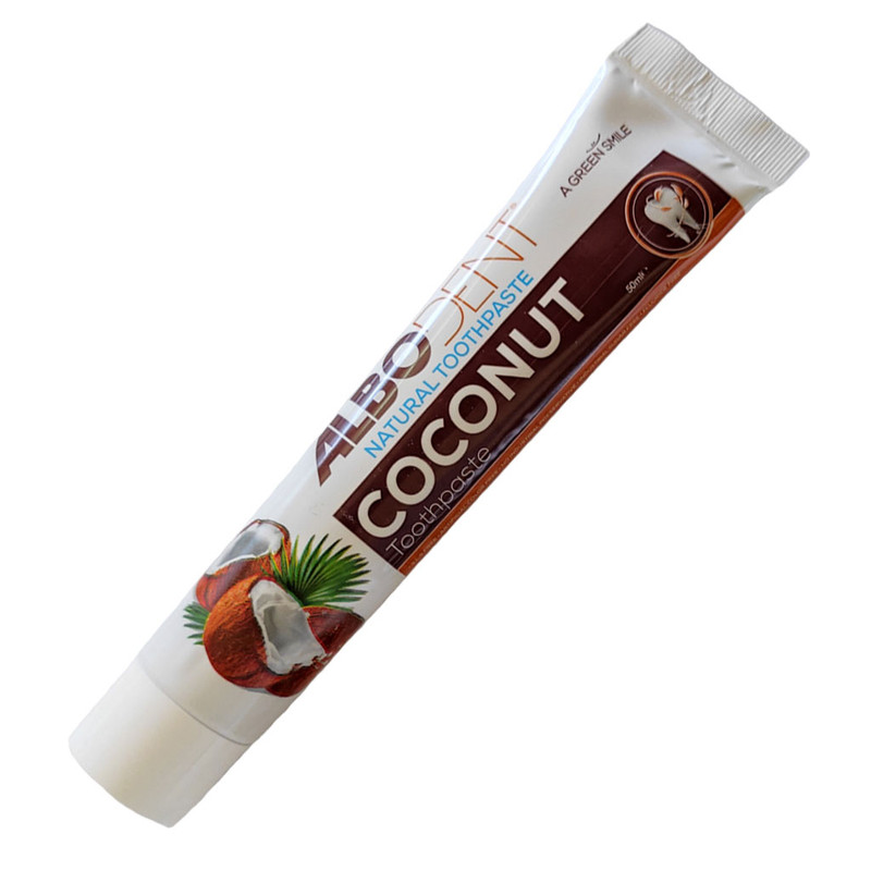 خمیر دندان آلبودنت مدل نارگیل حجم 50 میلی لیتر