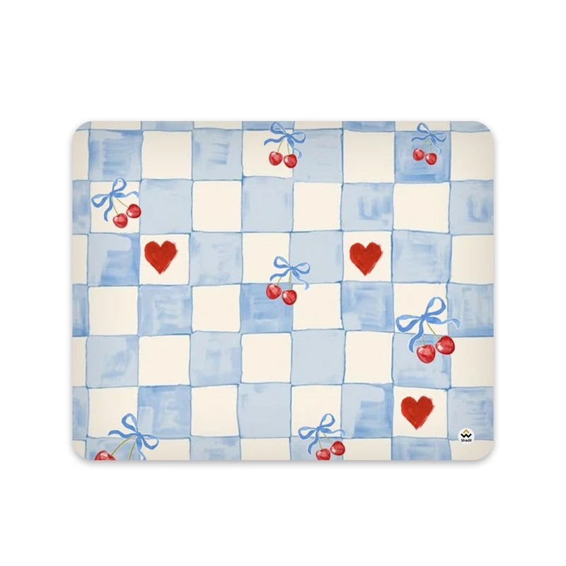 ماوس پد شادیت مدل قلب و گیلاس کد18 سایز 24*19 سانتی متر