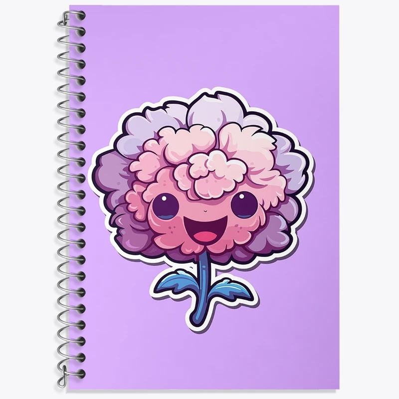 دفتر لغت 50 برگ خندالو طرح گل و گیاه کد 36627