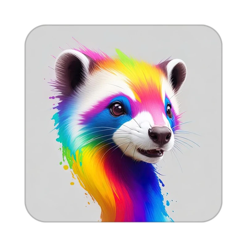 زیر لیوانی کاکتی طرح حیوانات رنگی مدل mp26948