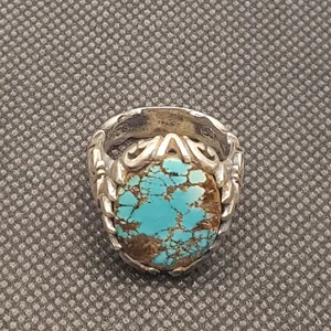 انگشتر نقره مردانه مدل فیروزه نیشابوری کد P1600