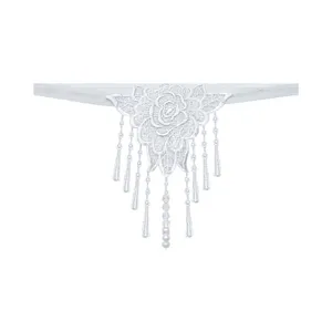 شورت لامبادا زنانه مدل مروارید دار طرح گل کد HY0183