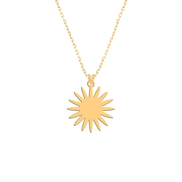 گردنبند طلا 18 عیار زنانه فرشته مدل خورشید   WNLZ-000241
