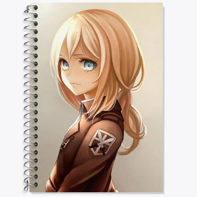 دفتر زبان 50 برگ خندالو مدل سه خط طرح هیستوریا انیمه اتک آن تایتان Attack on Titan کد 18554