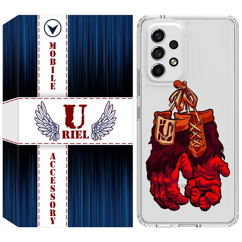 کاور یوریل مدل Clear کد 77 طرح دستکش مناسب برای گوشی موبایل سامسونگ Galaxy A72