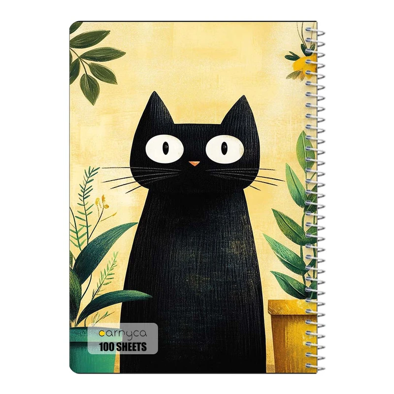 دفتر مشق 100 برگ سیمی کارنیکا طرح گربه Cat کد 29393