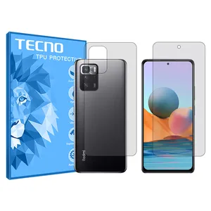 Tecno HyGEL model transparent screen protector suitable for Xiaomi Redmi Note 10 Pro (China) mobile phone with back protector