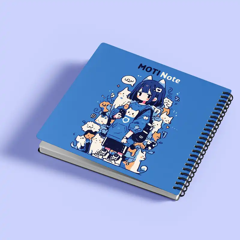 دفترچه یادداشت موتی طرح گربه