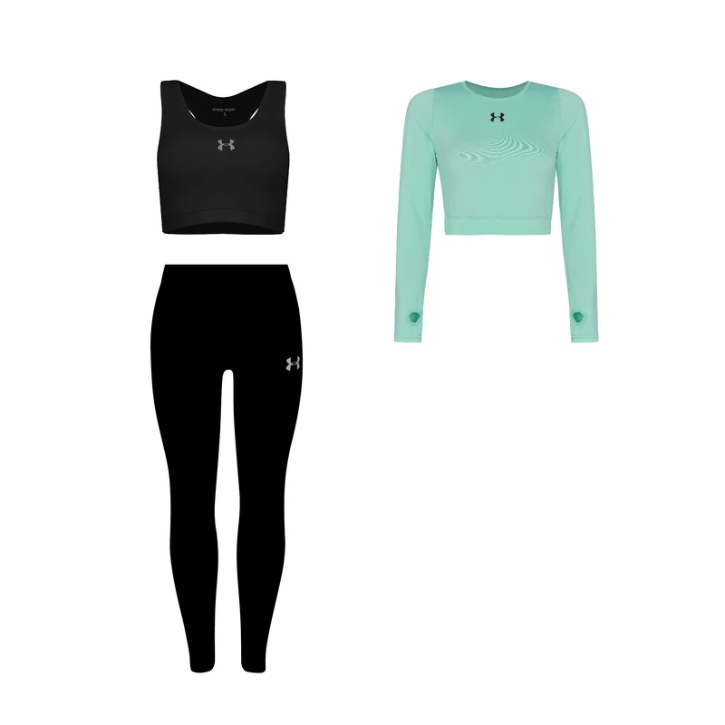 ست سه تکه لباس ورزشی زنانه مدل 1801-4101-63