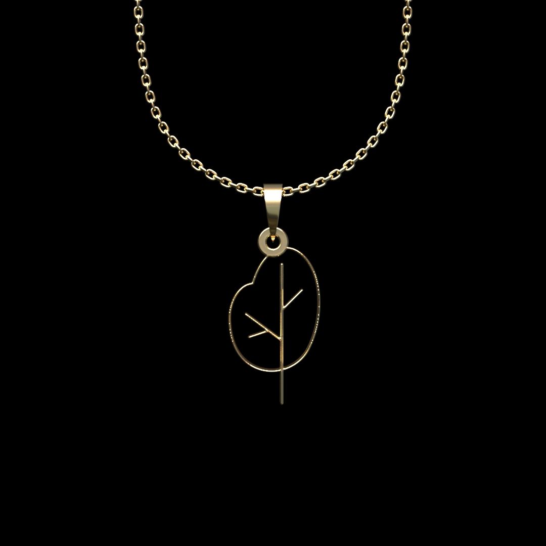 گردنبند طلا 18 عیار زنانه مدوپد مدل درخت کد L2-1-1116 -  - 1