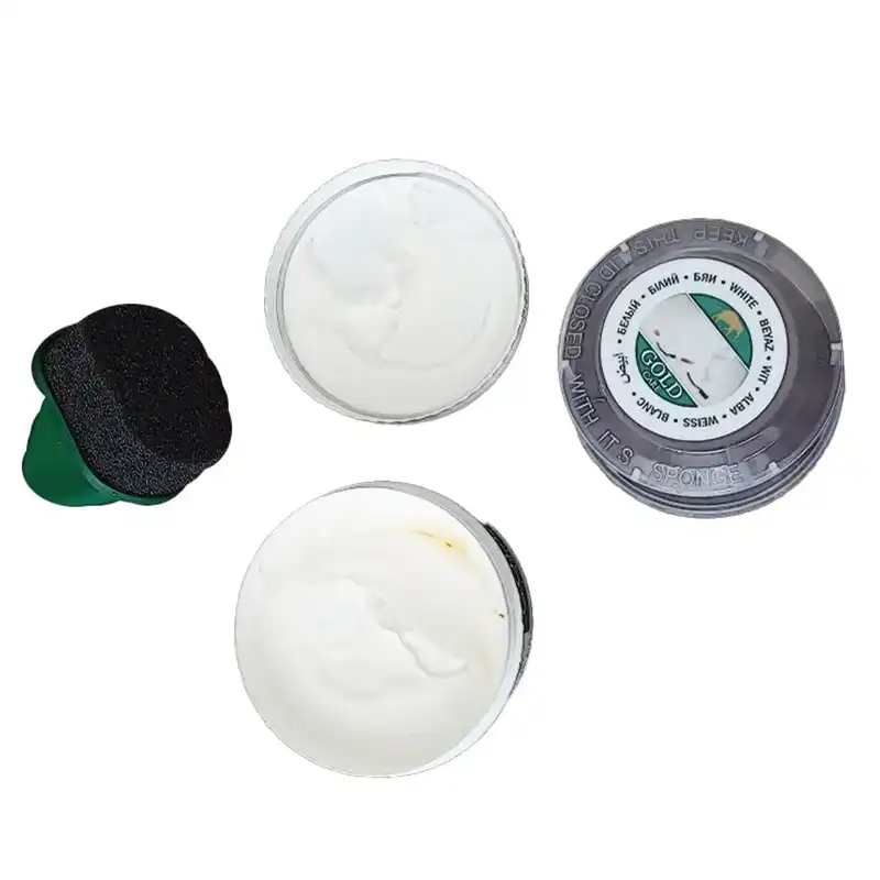 واکس براق کننده کفش گلد کر مدل 50 گچی رنگ سفید