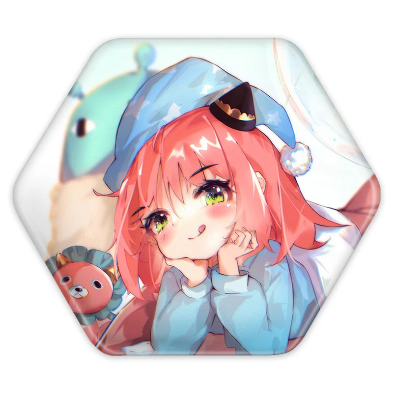 پیکسل خندالو طرح انیا فورجر انیمه اسپای ایکس فمیلی Spy x Family مدل شش ضلعی کد 17701