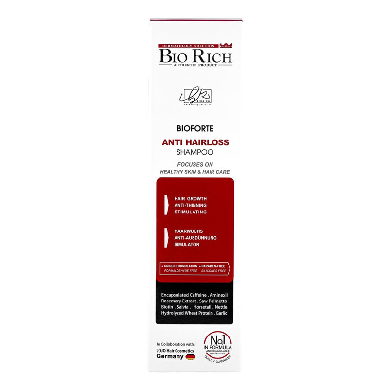 شامپو ضد ریزش و تقویت کننده مو بایوریچ مدل BIOFORTE  حجم 250 میلی لیتر