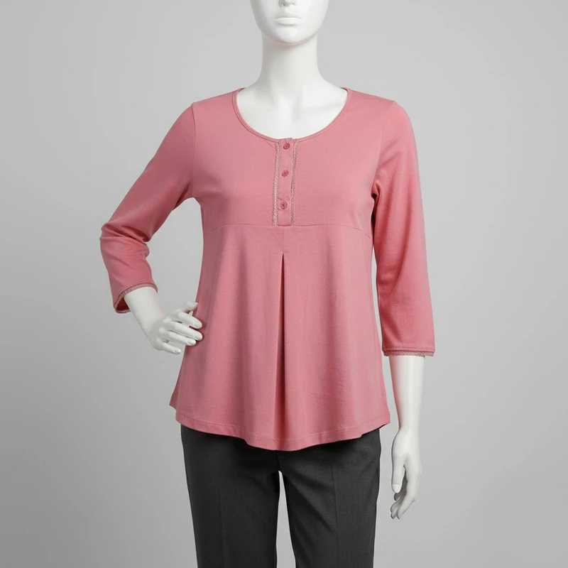 بلوز آستین سه ربع یقه گرد زنانه ناربن مدل WT3987011856