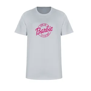 تی شرت آستین کوتاه زنانه مدل باربی کد L304 رنگ طوسی