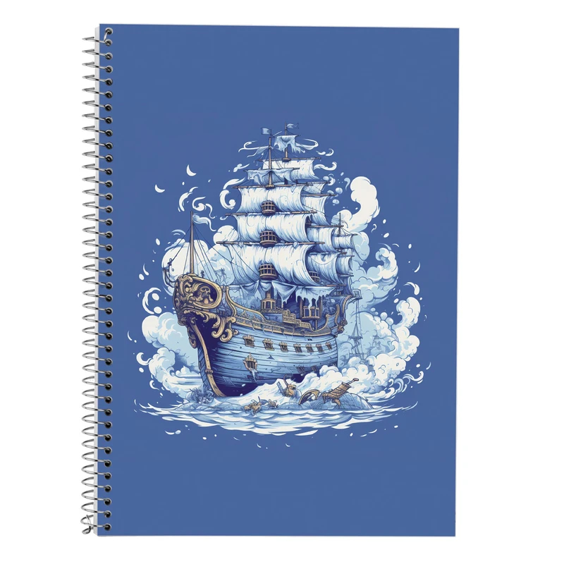 دفتر زبان 50 برگ مدوپد مدل دوخط طرح وان پیس One Piece کد DF11724