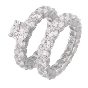 انگشتر نقره زنانه مدل R3439 مجموعه 2 عددی