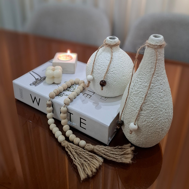 گلدان دکوری مدل خمره ای مجموعه 2 عددی