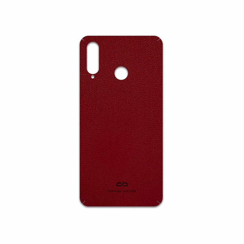 برچسب پوششی ماهوت مدل Red-Leather مناسب برای گوشی موبایل هوآوی P30 Lite (48 MP Camera)