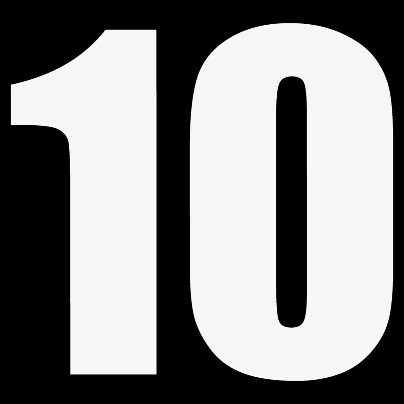 استیکر پارچه و لباس مدل حرارتی  طرح عدد 10 کد w