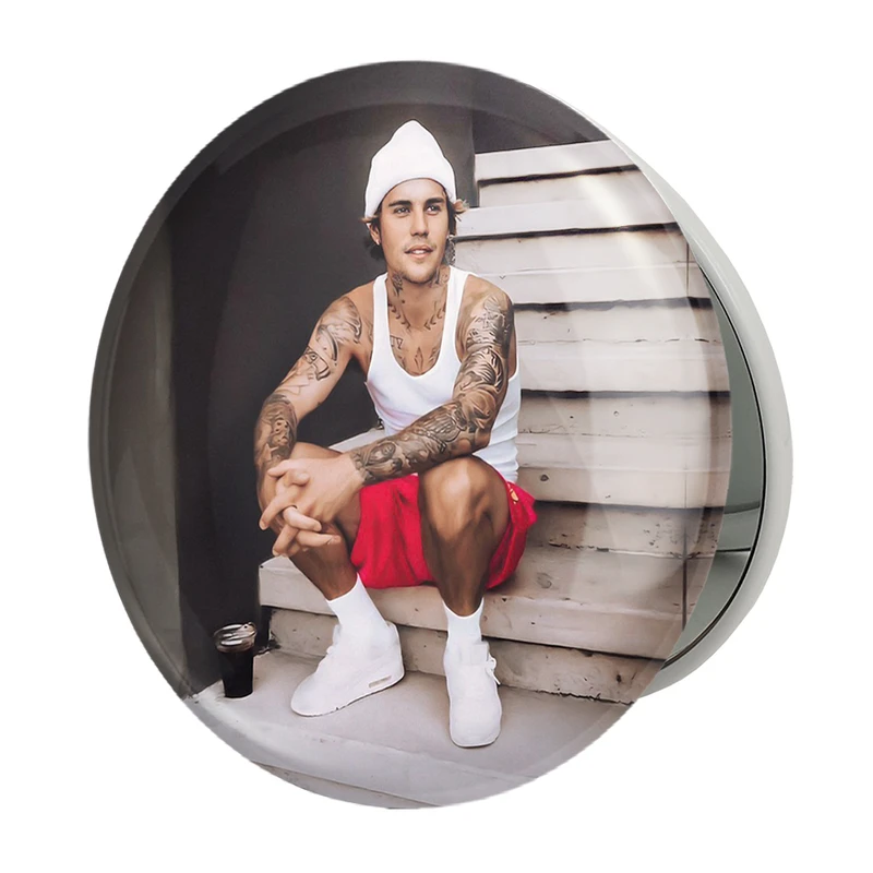 آینه جیبی خندالو طرح جاستین بیبر Justin Bieber مدل تاشو کد 19014 