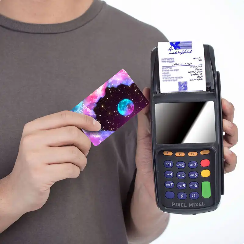 استیکر کارت پیکسل میکسل مدل کهکشان صورتی کد G20