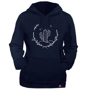 هودی زنانه مدل  کاکتوس کد T04 رنگ سرمه ای