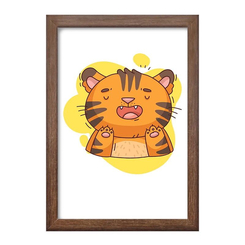 تابلو خندالو طرح ببر حیوانات بامزه کد 37177