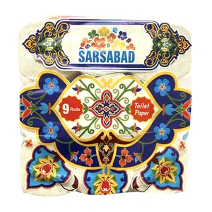 دستمال توالت 90 برگ سرسبد کد 20 بسته 9 عددی