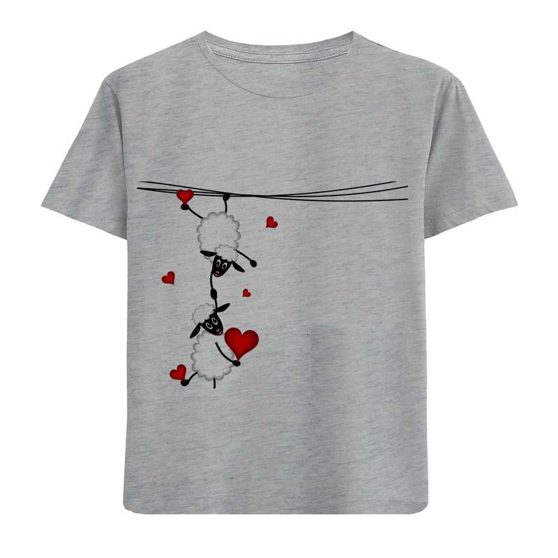 تی شرت آستین کوتاه دخترانه مدل بره ناقلا D10