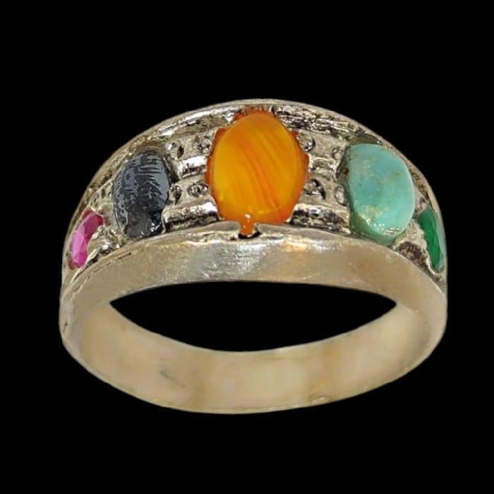 انگشتر نقره مردانه مدل پنج جواهر رکاب دست ساز کد ۵۳۰۰ انگشتر نقره مردانه مدل پنج جواهر رکاب دست ساز کد ۵۳۰۰