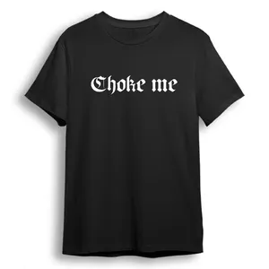 تی شرت آستین کوتاه زنانه مدل Choke me کد A07 رنگ مشکی