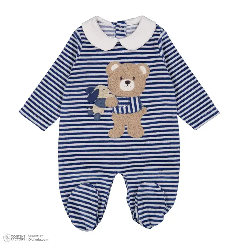 ست سرهمی و کلاه نوزادی ایندیگو مدل 23209