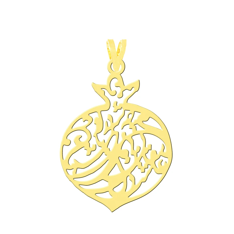 آویز گردنبند طلا 18 عیار زنانه کرابو طرح انار و رقص سماع مدل Kr3161
