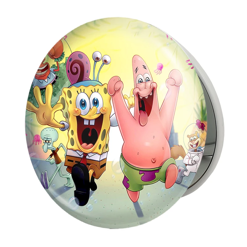 آینه جیبی خندالو طرح باب اسفنجی مدل تاشو کد 4746 