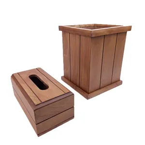 ست سطل و جای دستمال کاغذی مدل کلاسیک کد 055