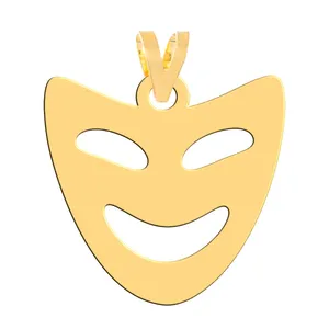 آویز گردنبند طلا 18 عیار زنانه فرشته مدل صورتک WNL-000606