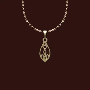 گردنبند طلا 18 عیار زنانه مدوپد مدل هندسی کد W2-1-1232