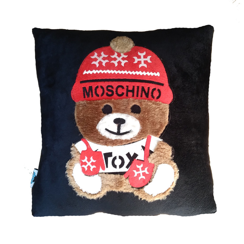 کوسن کودک کالامیر مدل مخمل طرح خرس کد MOSCHINO