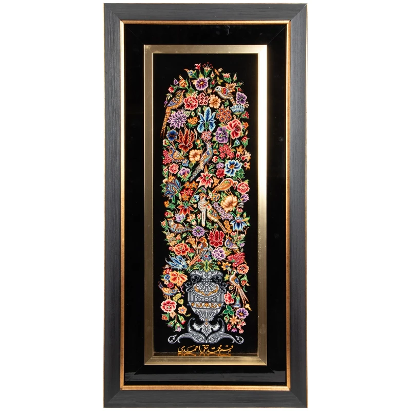 تابلو فرش دستباف سی پرشیا طرح گل و پرنده کد 904156