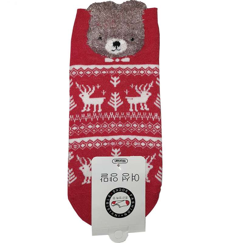 جوراب دخترانه مدل کریسمس کد 3